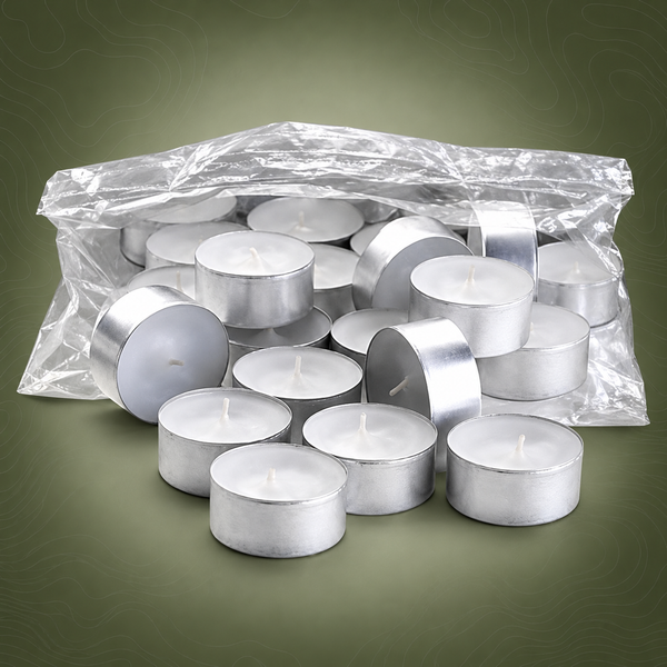 50-Pack Long-Life Tea Light Candles – Up to 9 Hours Burn Time