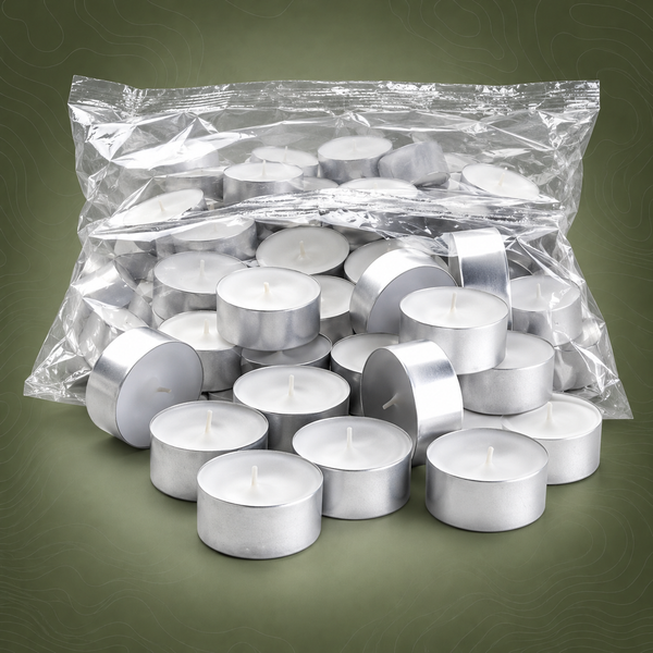 100-Pack Long-Life Tea Light Candles – Up to 9 Hours Burn Time