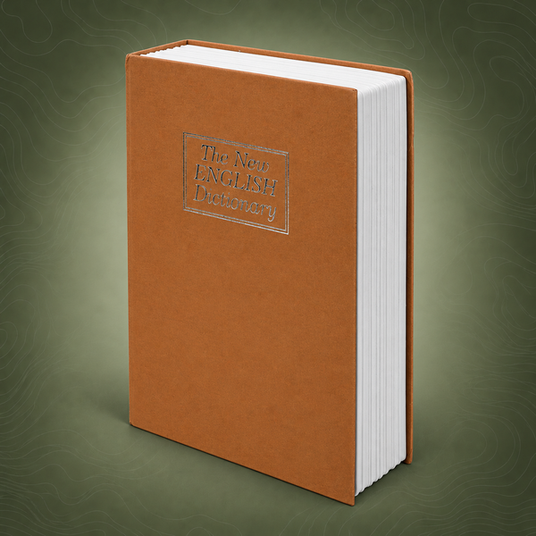 Dictionary-Style Book Safe with Combination Lock, Brown