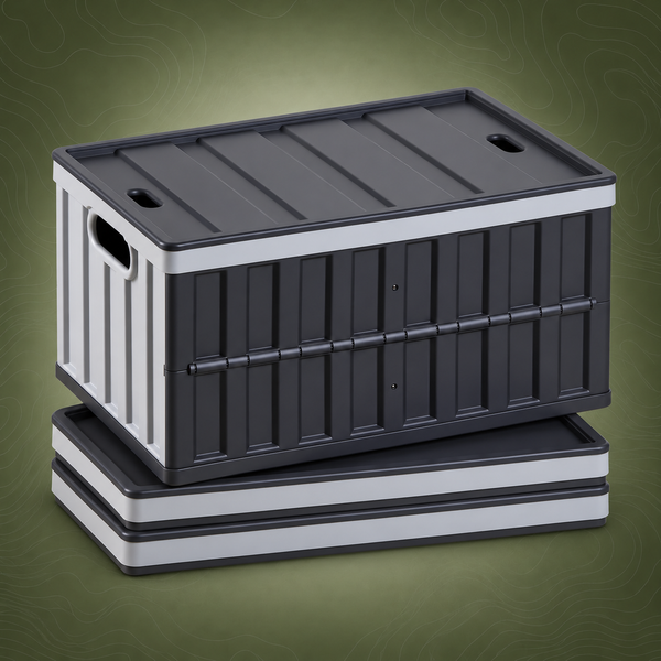 3-Pack 65L Collapsible Storage Crates with Lids – Heavy-Duty, Stackable & Space-Saving