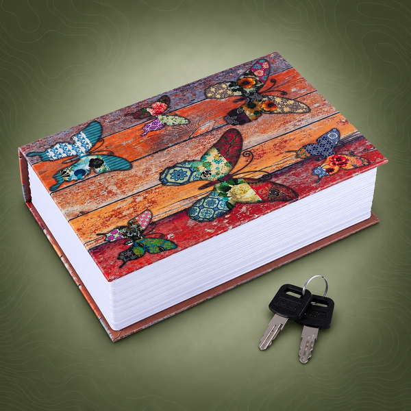 Hidden Book Safe with Key Lock – Discreet Storage for Cash, Jewellery & Valuables