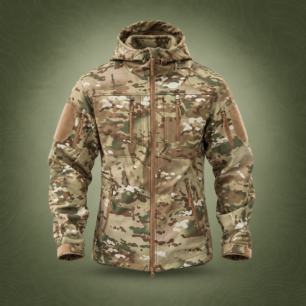 ESDY Men's Soft Shell Windproof Jacket, Camouflage, Size L
