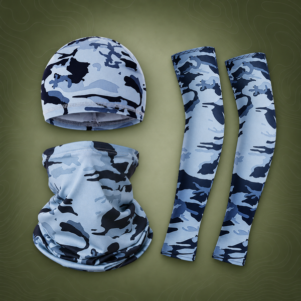 Cooling UV Protection Set, 2-Pack, Grey Camo