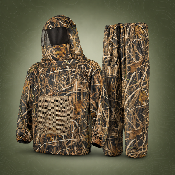 Mosquito Repellent Mesh Ghillie Suit, XL/XXL, Withered Grass Camo