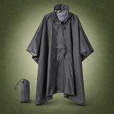 3-in-1 Waterproof Rain Poncho & Emergency Shelter, Grey