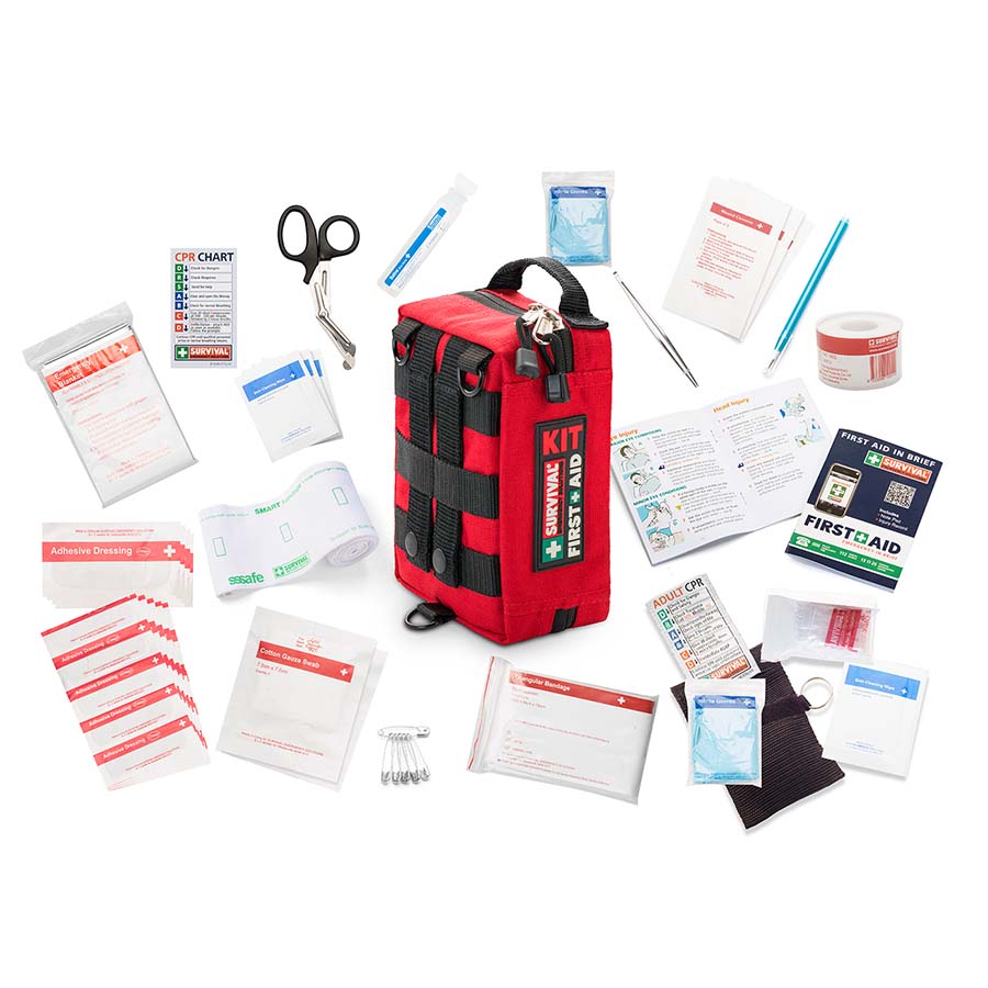 SURVIVAL Handy First Aid Kit – Compact Emergency First Aid Kit for Home, Car & Travel