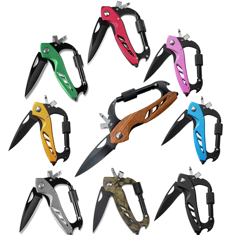 6-in‑1 Locking Carabiner Knife | PrepPro