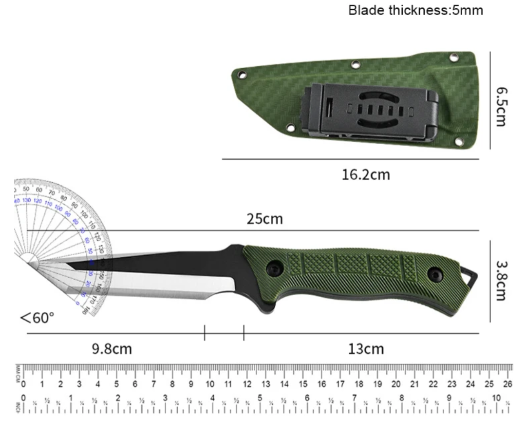 PrepPro Recon – Tactical Fixed Blade Survival Knife