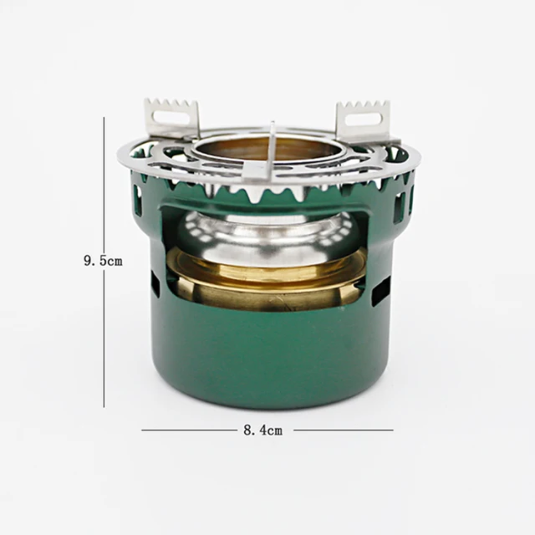 PrepPro Compact Alcohol Camping Stove – Windproof Outdoor Cooking System