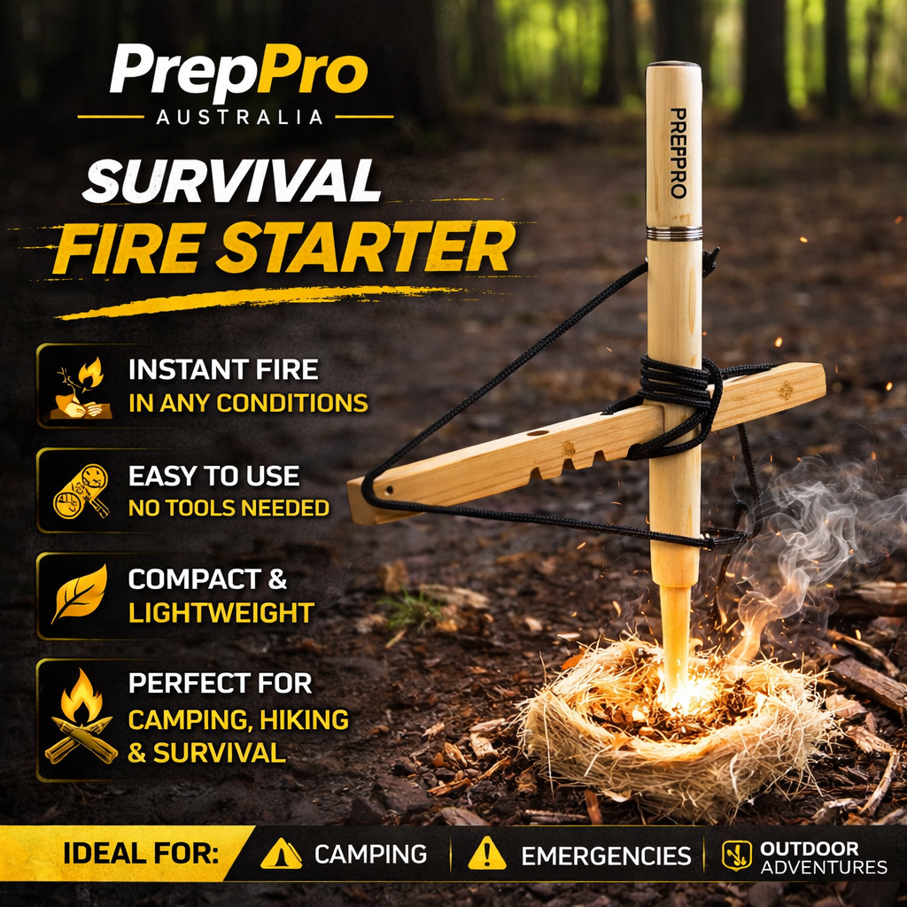 Bow Drill Fire Starter Kit – Traditional Fire‑Making Tool | PrepPro