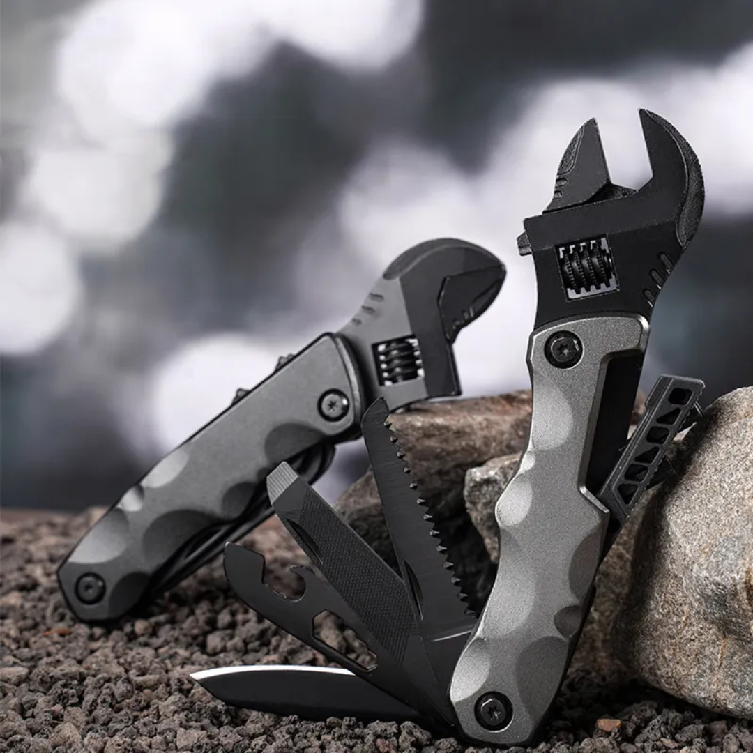 PrepPro Tactical Multi-Tool Wrench | Heavy-Duty 12-in-1 Survival Gear