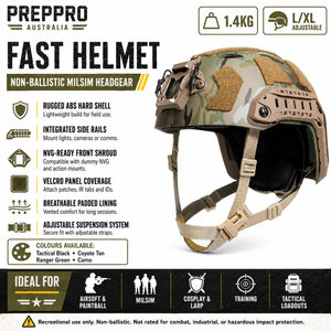 FAST Helmet – Non‑Ballistic Milsim Headgear | PrepPro