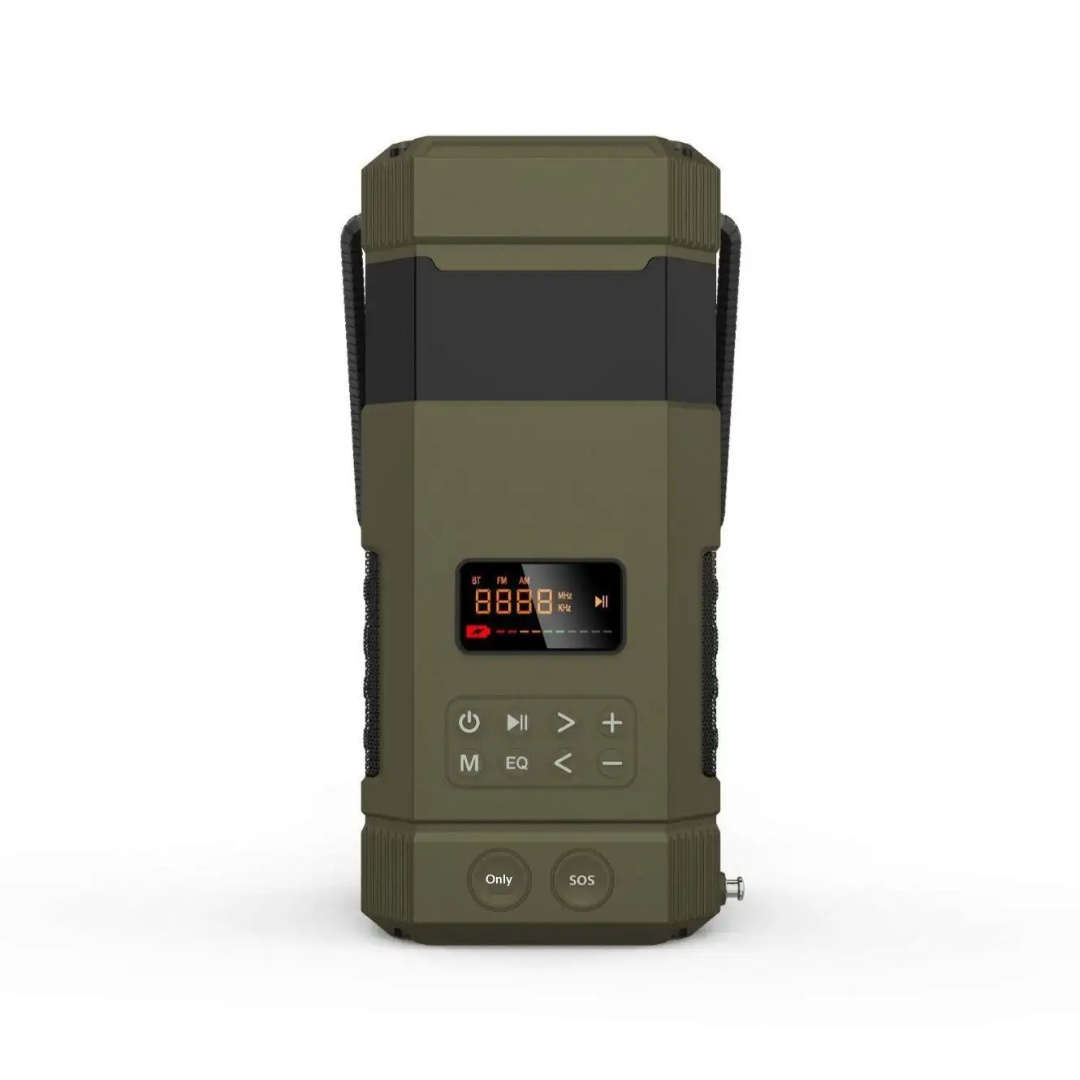 Hand Crank Emergency Radio Lantern – Solar Rechargeable 5000mAh Camping Light & Bluetooth Speaker