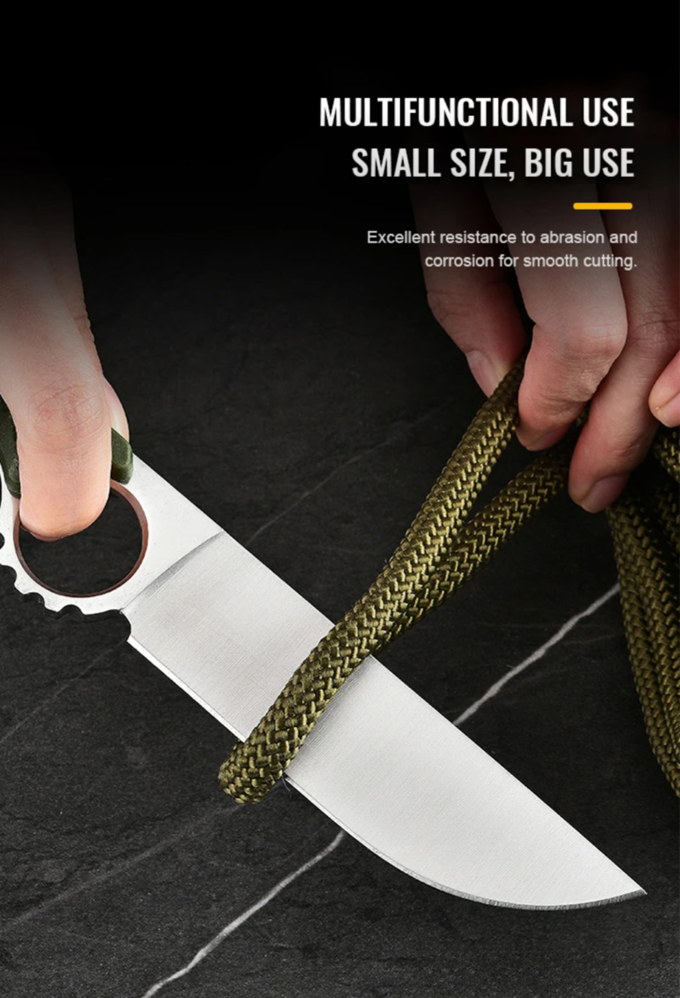 PrepPro Zulu – Ring Grip Tactical Fixed Blade Knife