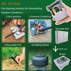 Compact Survival Fire Starter Kit – All-in-One Fire & Cooking Solution - PrepPro Australia