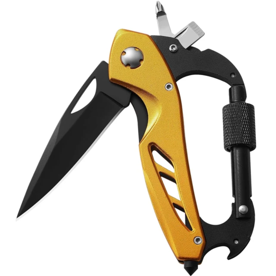 6-in‑1 Locking Carabiner Knife | PrepPro