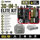 72-Hour Starter – Elite 30-in-1 Survival Kit + 3-Day Food & Water Straw (Bundle)