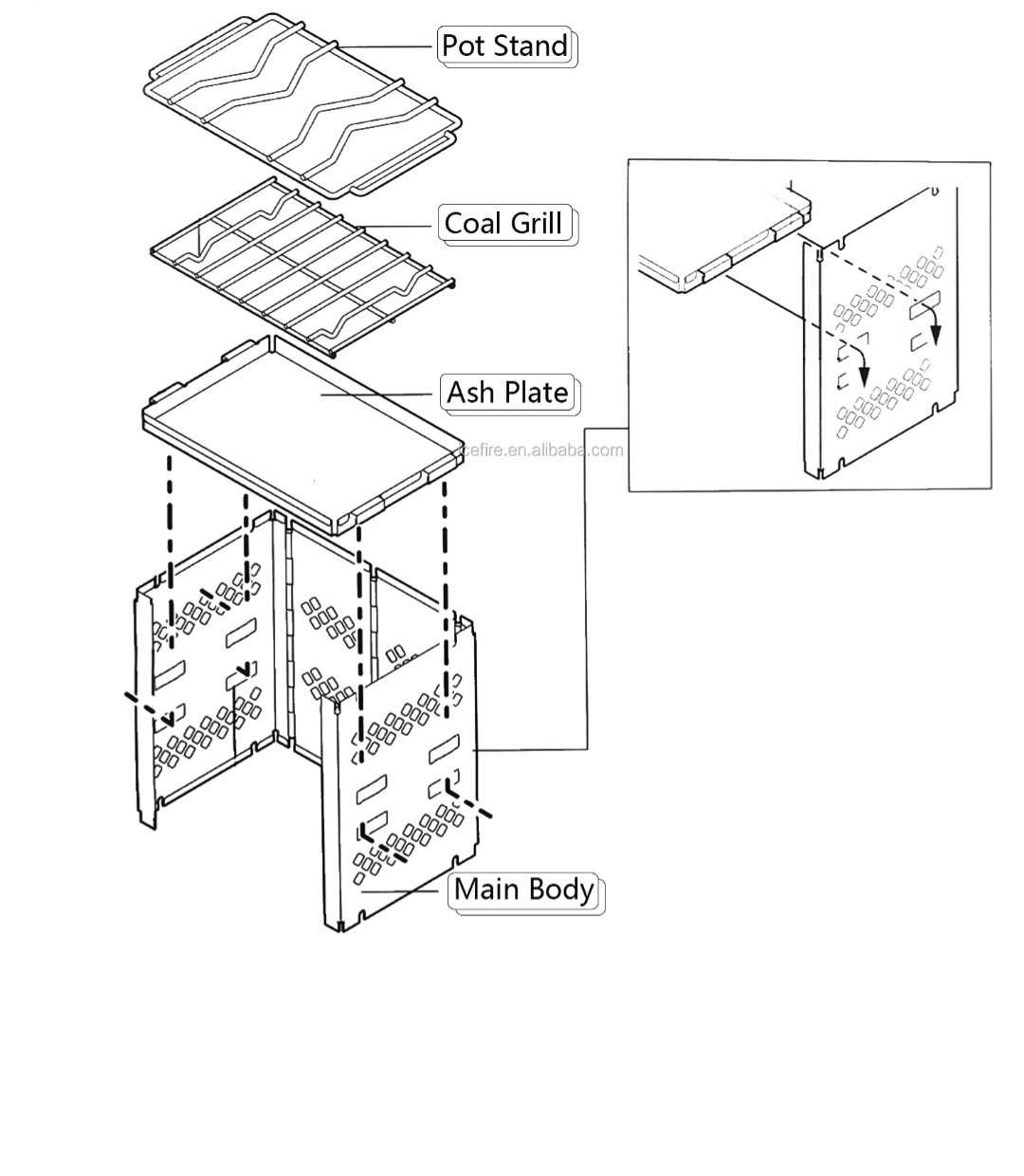 Mini Folding Stainless Steel Wood Stove – Compact, Tough & Ready for the Wild