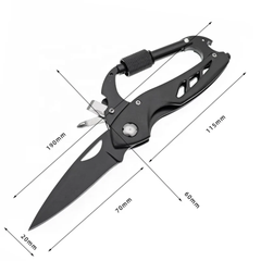 PrepPro Locking Carabiner Knife – 7-in-1 Survival Tool - PrepPro Australia