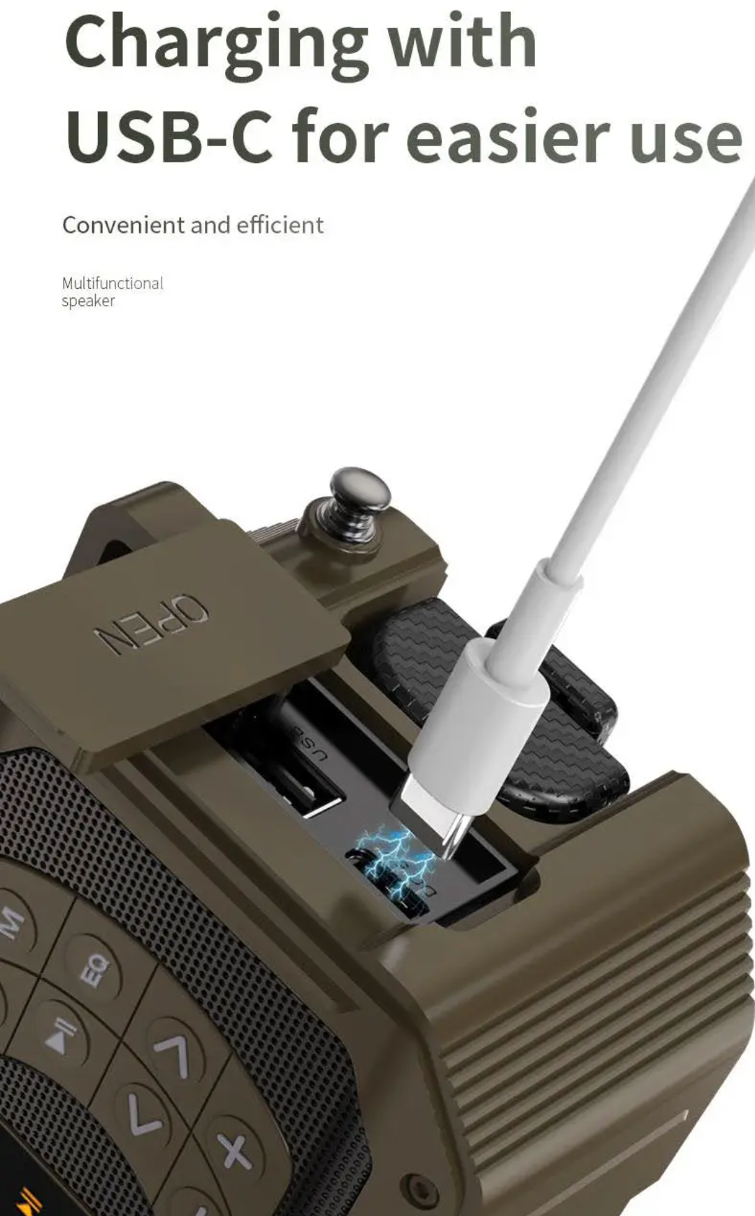 Solar Hand Crank Emergency Radio – 5000mAh Survival Radio with Power Bank, Flashlight & Bluetooth Speaker