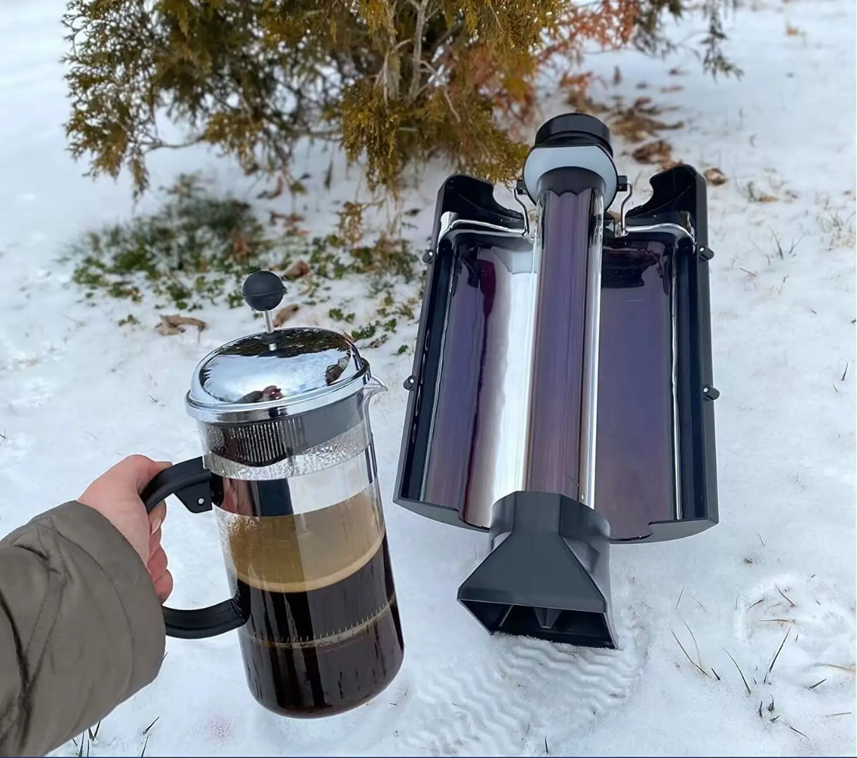 Portable Solar Kettle – Boil Water Anywhere with Sun Power!