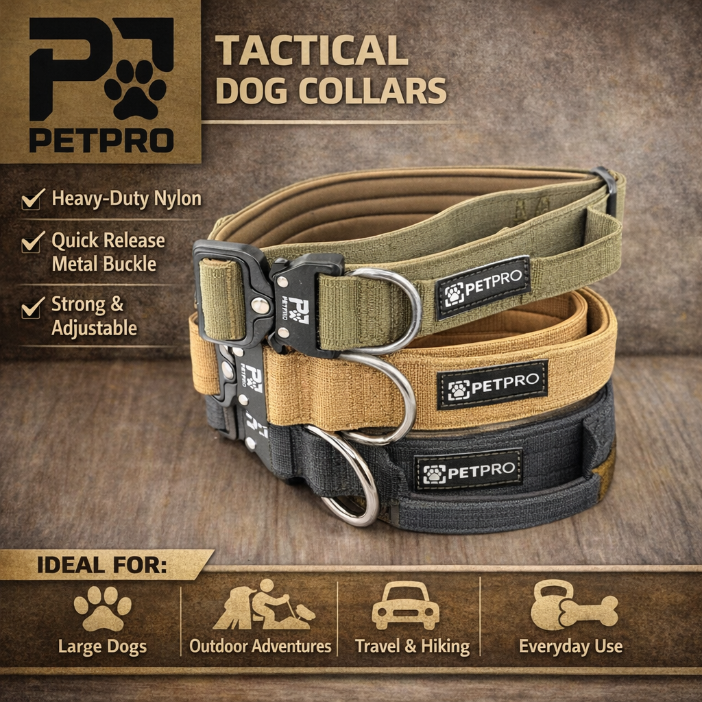 Tactical Dog Collar – Heavy‑Duty, Adjustable Fit | PetPro