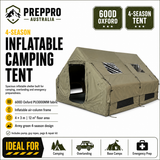 4-Season Inflatable Camping Tent 4m x 3m | 12m² Base Camp Shelter
