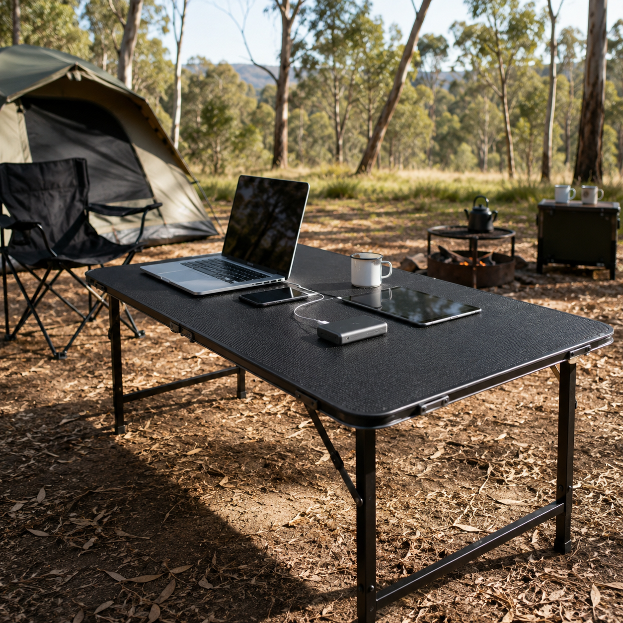 65/130w Folding Solar Table | Portable Camping Solar Charger