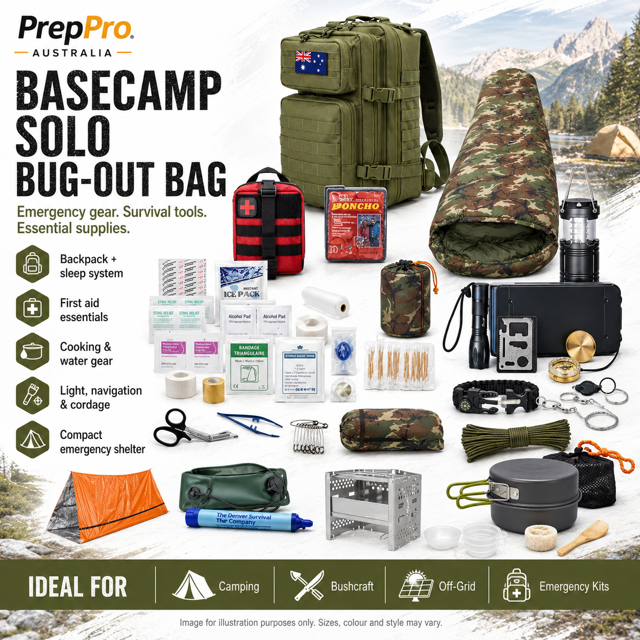 PrepPro Basecamp Solo Bug Out Bag