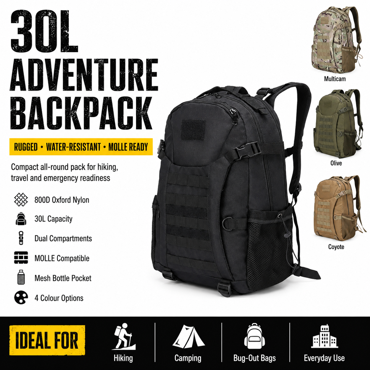 30L Backpack | Versatile Outdoor & Adventure Pack Australia