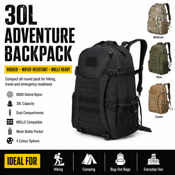 30L Backpack | Versatile Outdoor & Adventure Pack Australia