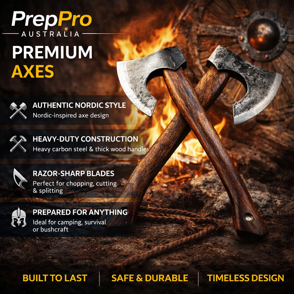 Raven Tactical Viking Axe – Nordic‑Style Outdoor Tool | PrepPro