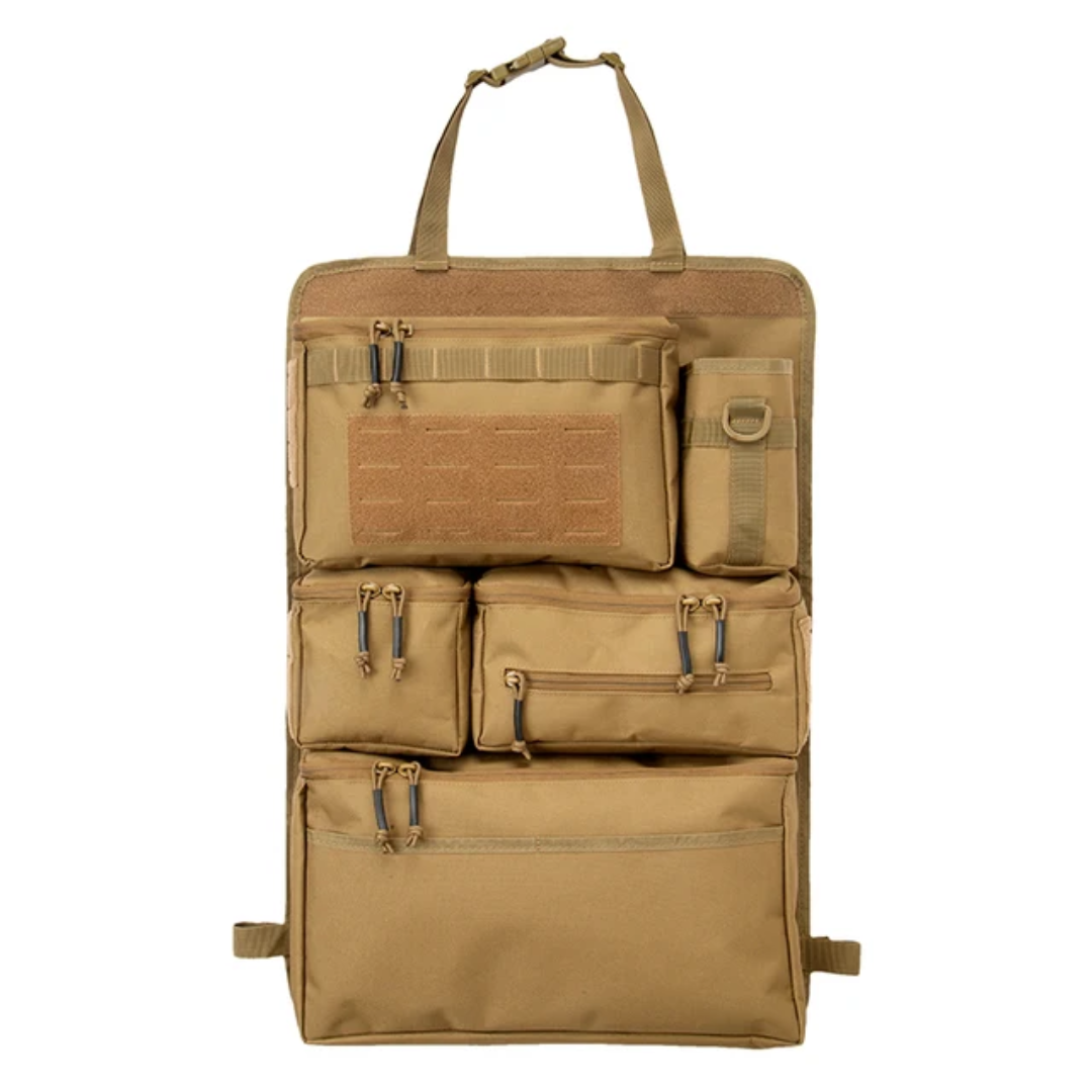 5-Piece Tactical Vehicle Storage Set – MOLLE Seat-Back, Headrest & Boot Organiser System
