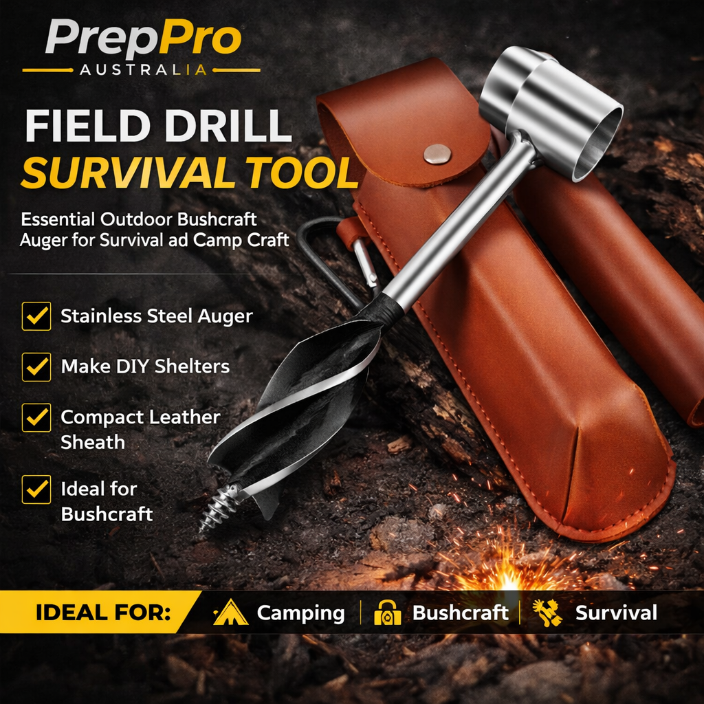 Survival Hand Auger Drill – Bushcraft Wood Borer
