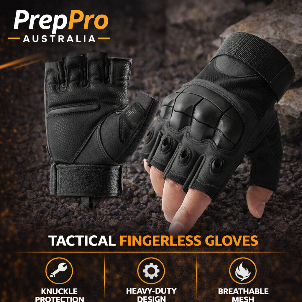 PrepPro Tactical Half-Finger Combat Gloves