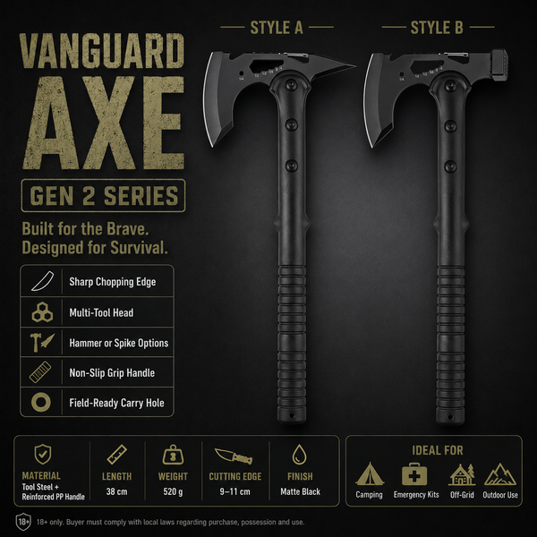 Vanguard Gen 2 Survival Axe | Multi‑Function Outdoor Tool