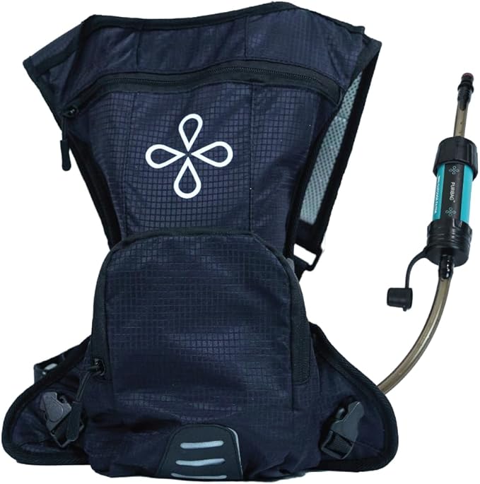 Puribag Adventure Pack Hydration Backpack with 2L Water Bladder & Filter Kit
