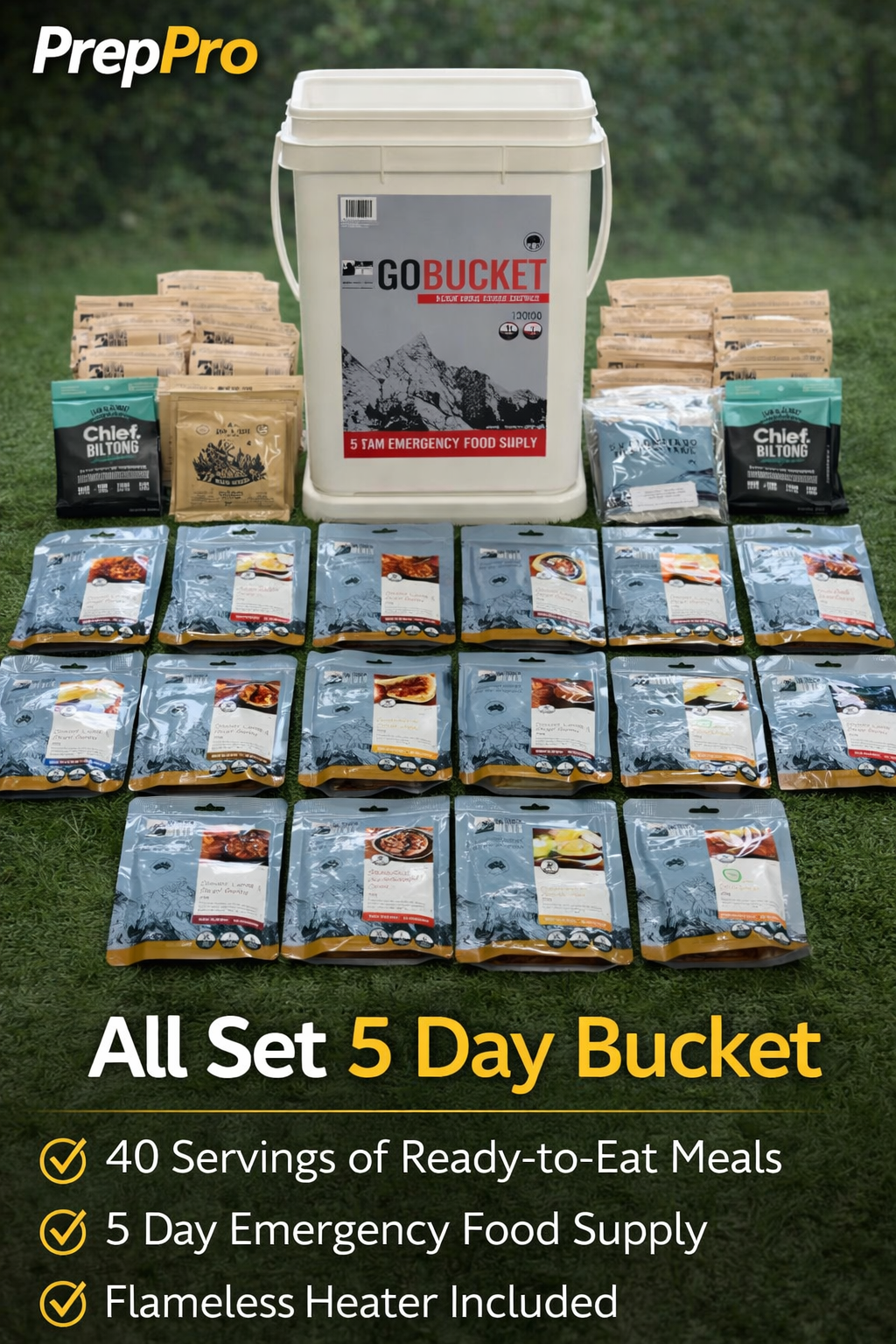 OnTrack 5‑Day GoBucket | Emergency Food Supply Kit