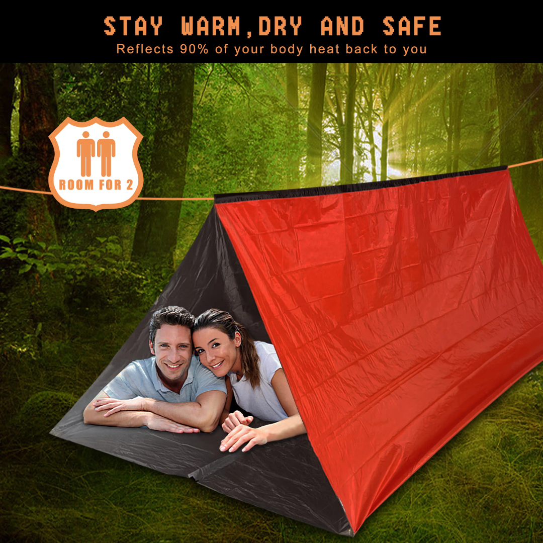 PrepPro Emergency Survival Tent – Stay Warm, Dry & Visible Anywhere