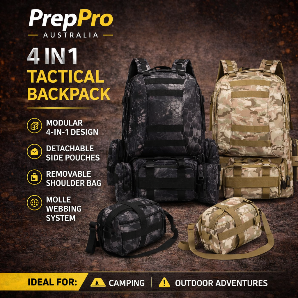 4‑in‑1 Modular Tactical Backpack – Adaptable Field Pack | PrepPro