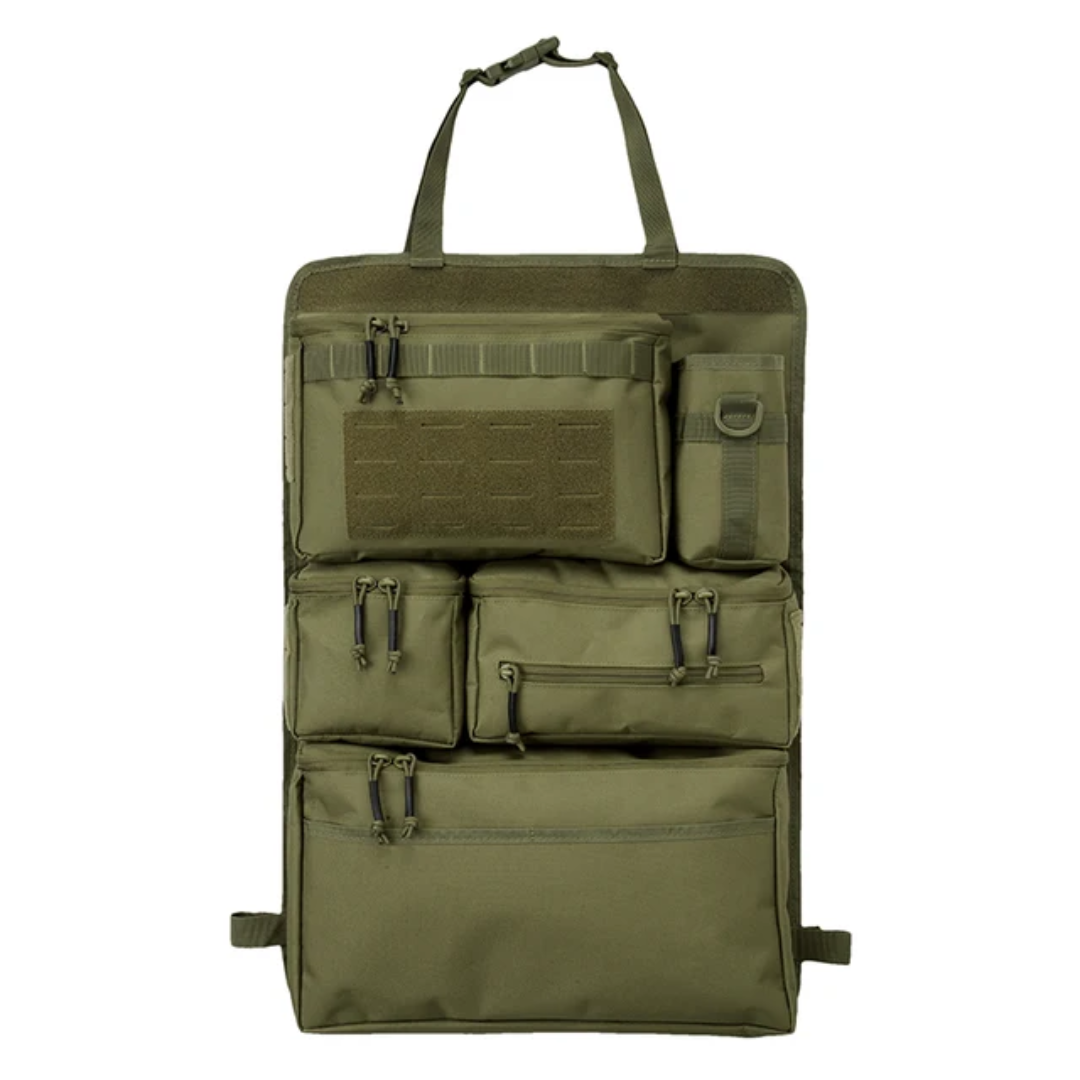 5-Piece Tactical Vehicle Storage Set – MOLLE Seat-Back, Headrest & Boot Organiser System