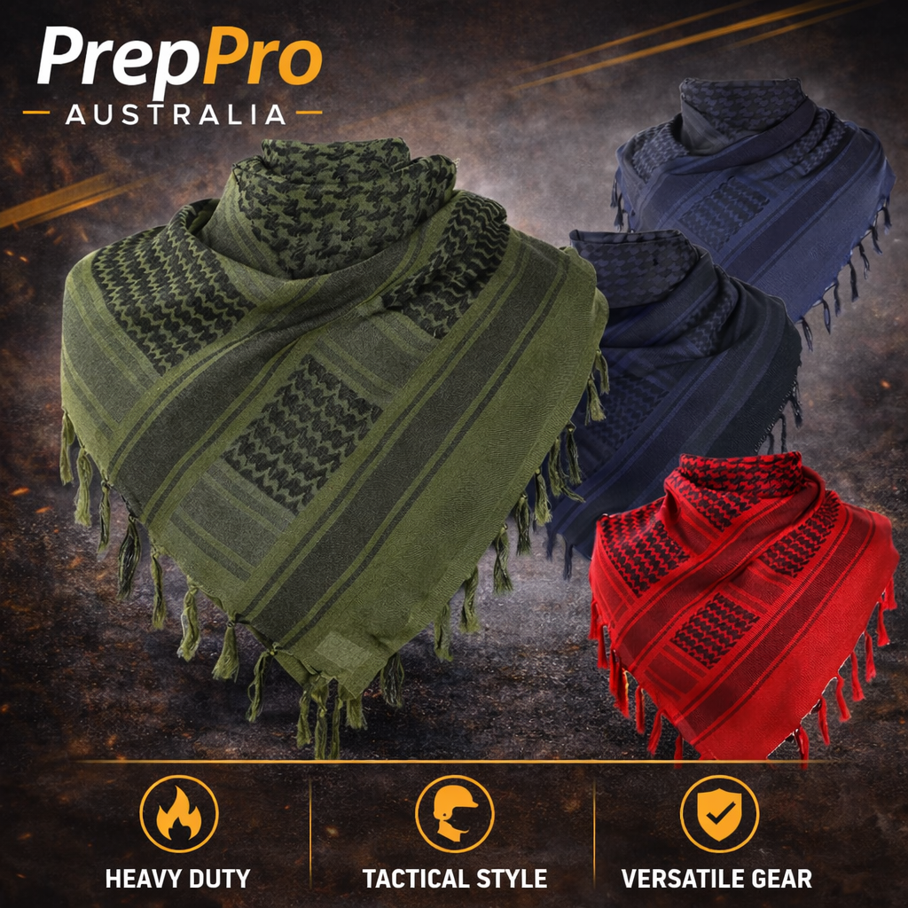 Tactical Shemagh Scarf – Breathable Desert Wrap | PrepPro