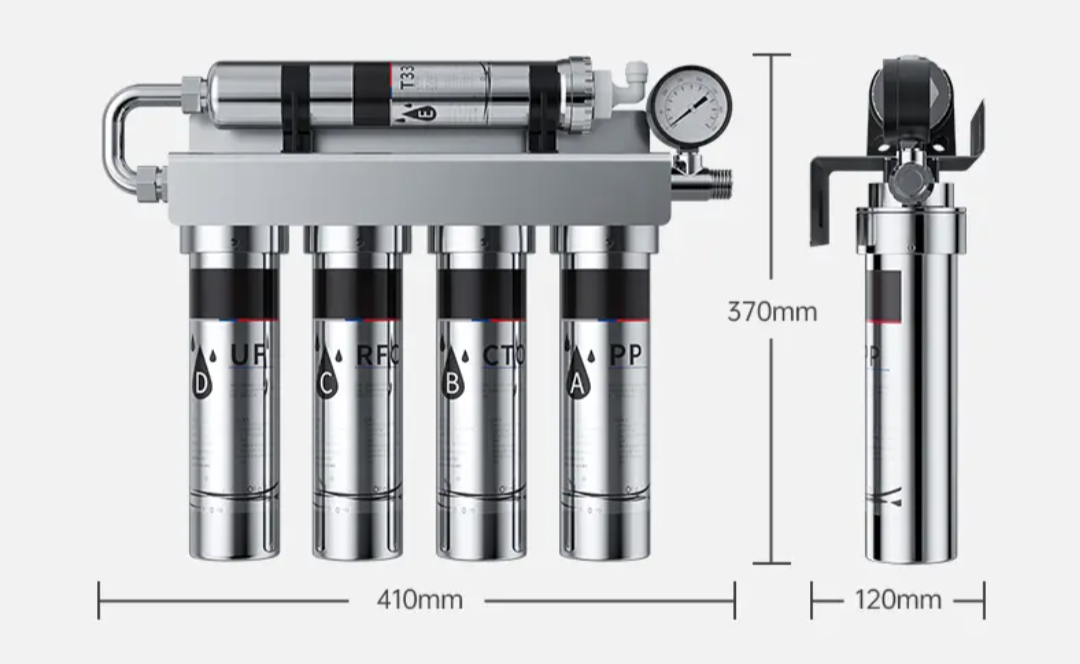 PureFlow 5-Stage Stainless Steel Under Sink Water Filtration System