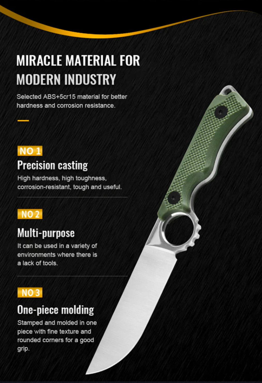 PrepPro Zulu – Ring Grip Tactical Fixed Blade Knife
