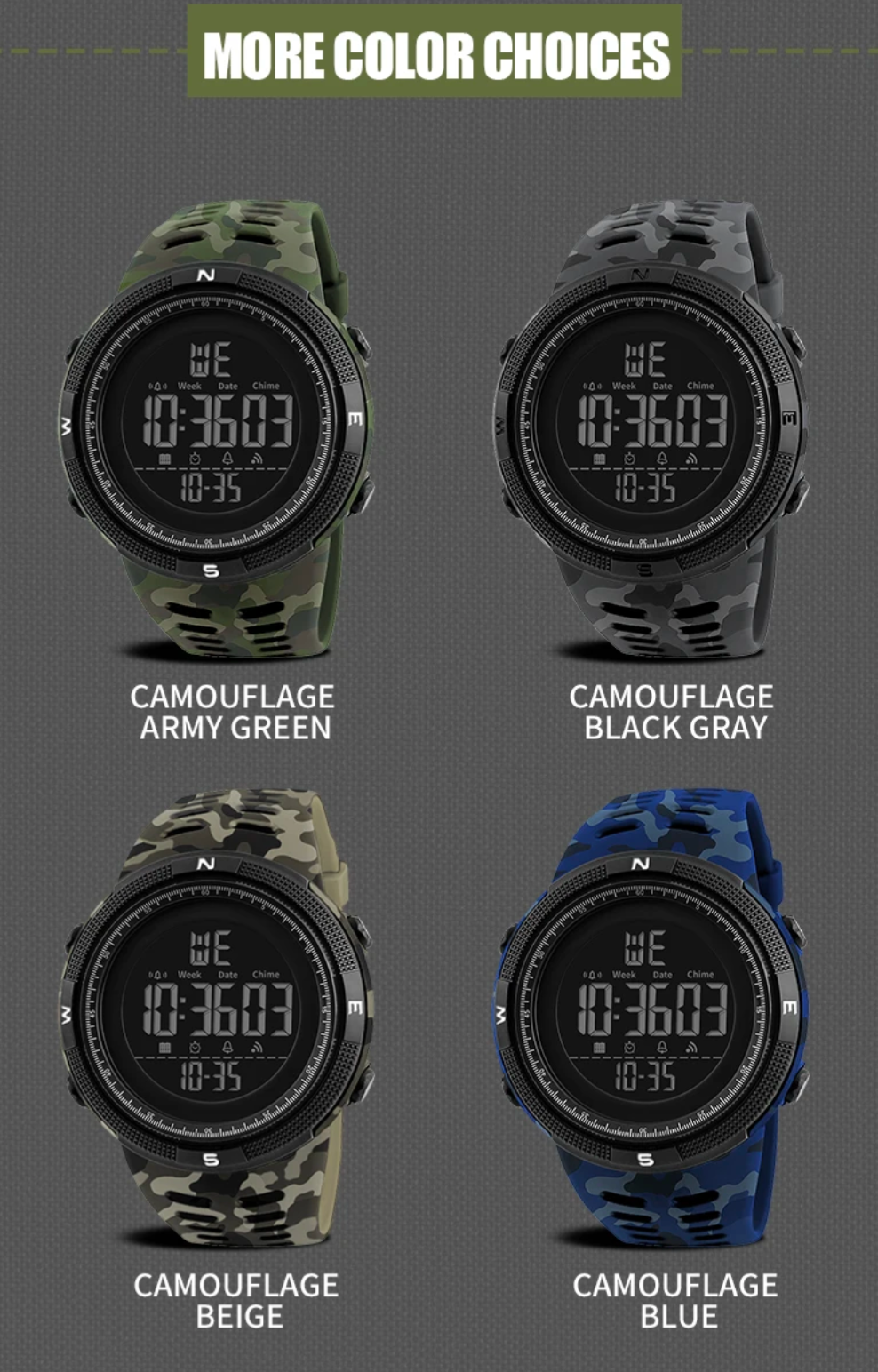 Tactical Camouflage Watch
Built for the Bold. Designed for the Prepared.