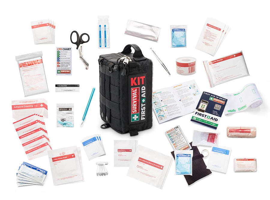 SURVIVAL Vehicle First Aid Kit – Compact Emergency Car First Aid Kit for Road Trips & Travel