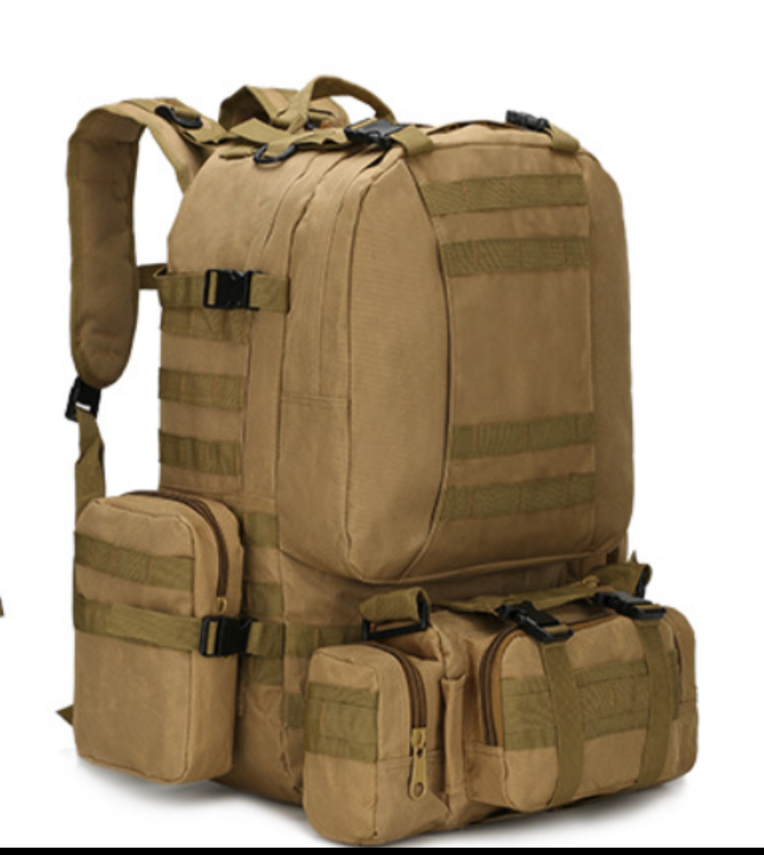 4-in-1 Modular Adventure Backpack – 50L Main Pack with Detachable Utility Pouch System