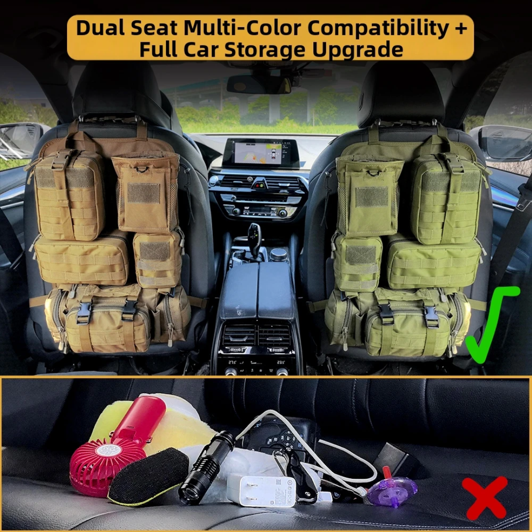 MOLLE Vehicle Seat-Back Organiser – Complete Modular Storage System