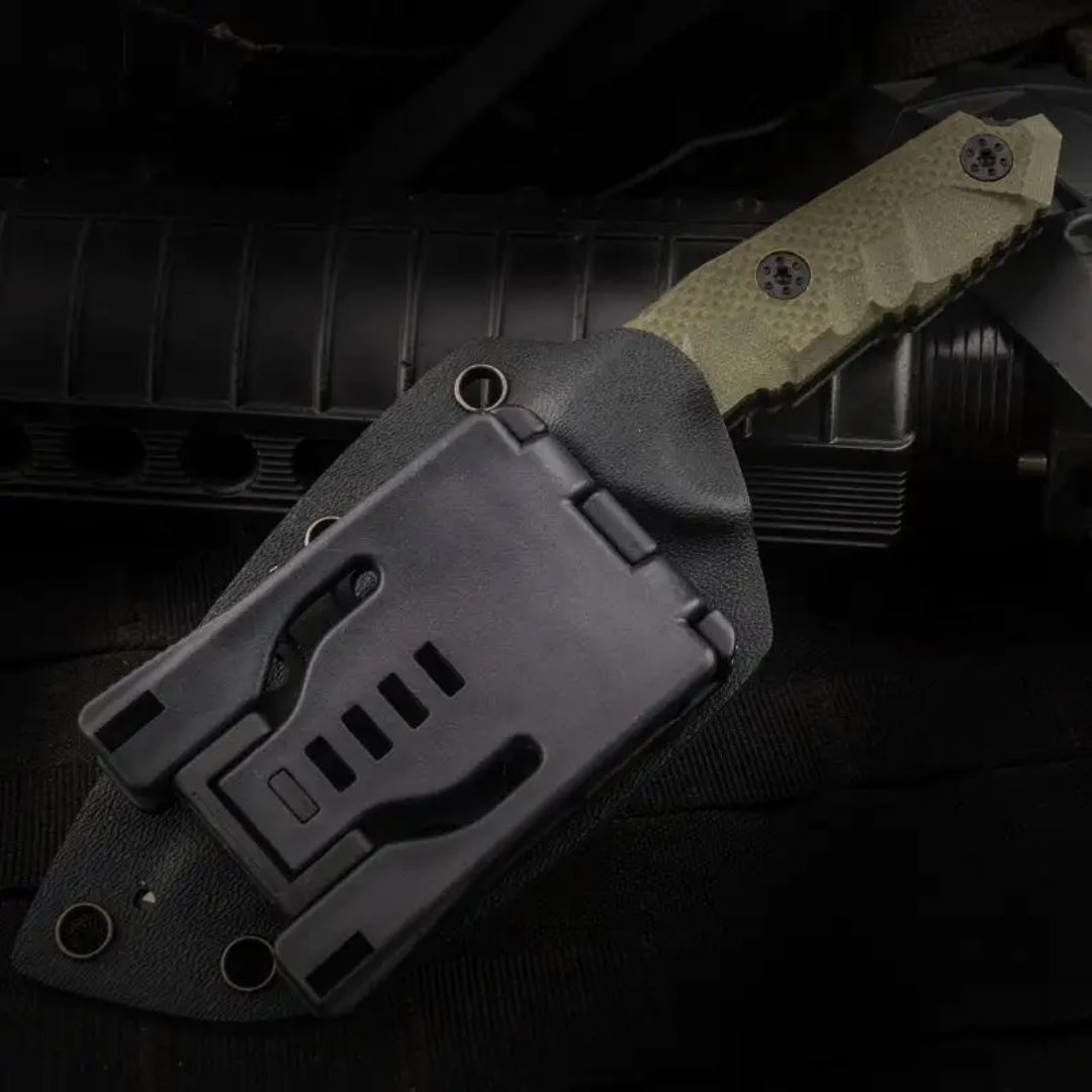 PrepPro “Fang” Tactical Knife – D2 Steel Fixed Blade with Belt Mount