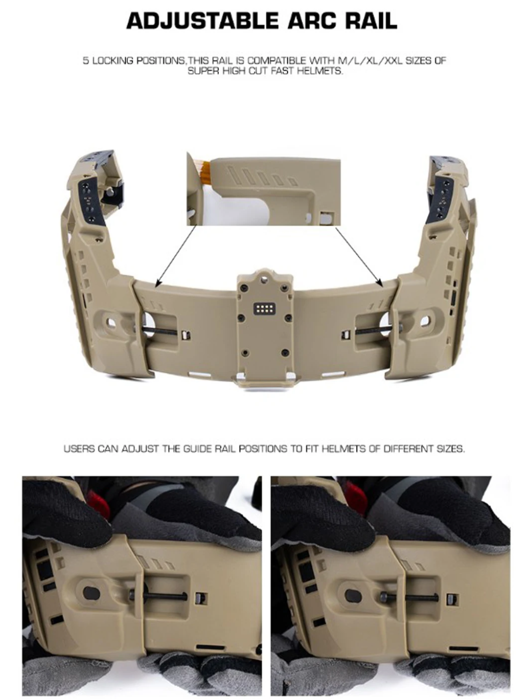ARC Rail Tactical Lighting & Battery System | FAST Helmet Rail Upgrade